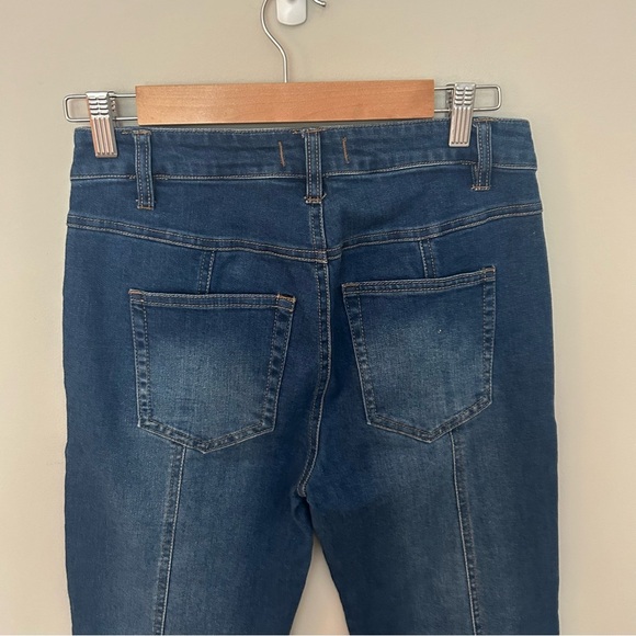 Sundance Peyton Jeans Women's Size 26 Front Seams Ankle Crop Kick Flare Denim - Picture 5 of 8